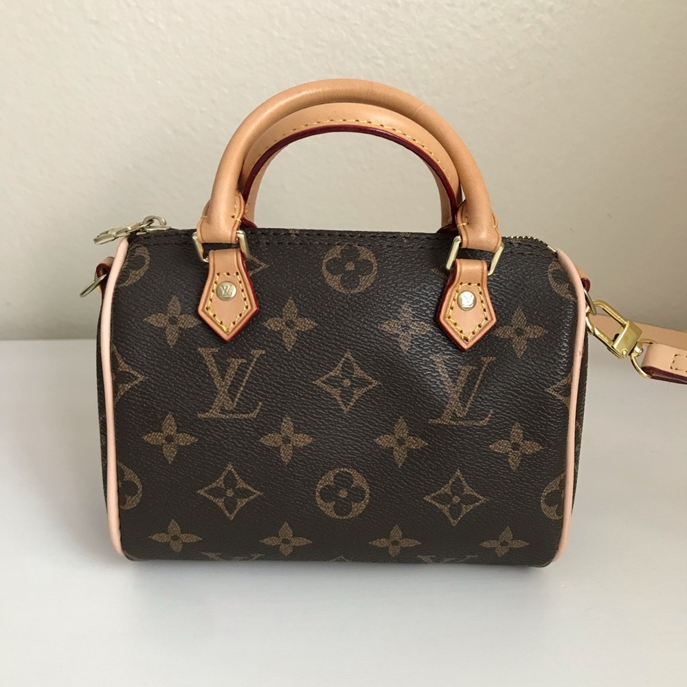 Mini Boston bag brown with straps satchel